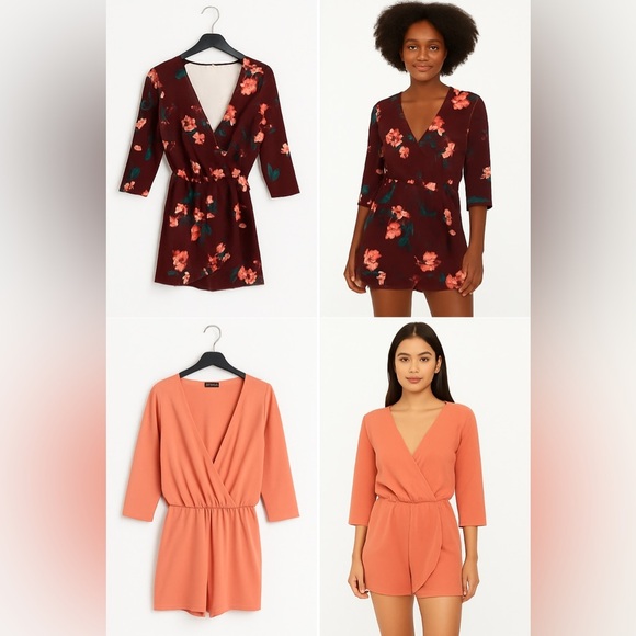 🌸 Terranova 2-Piece Romper Bundle – Size M | EUC - Picture 1 of 6